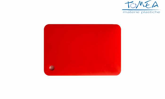 Plexiglass Colato Colorato Opal Rosso Pastello spessore 3mm